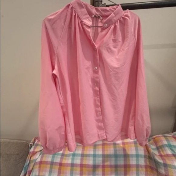 Alfred Dunner Tops - Alfred Dunner Pink Button-Front Blouse
